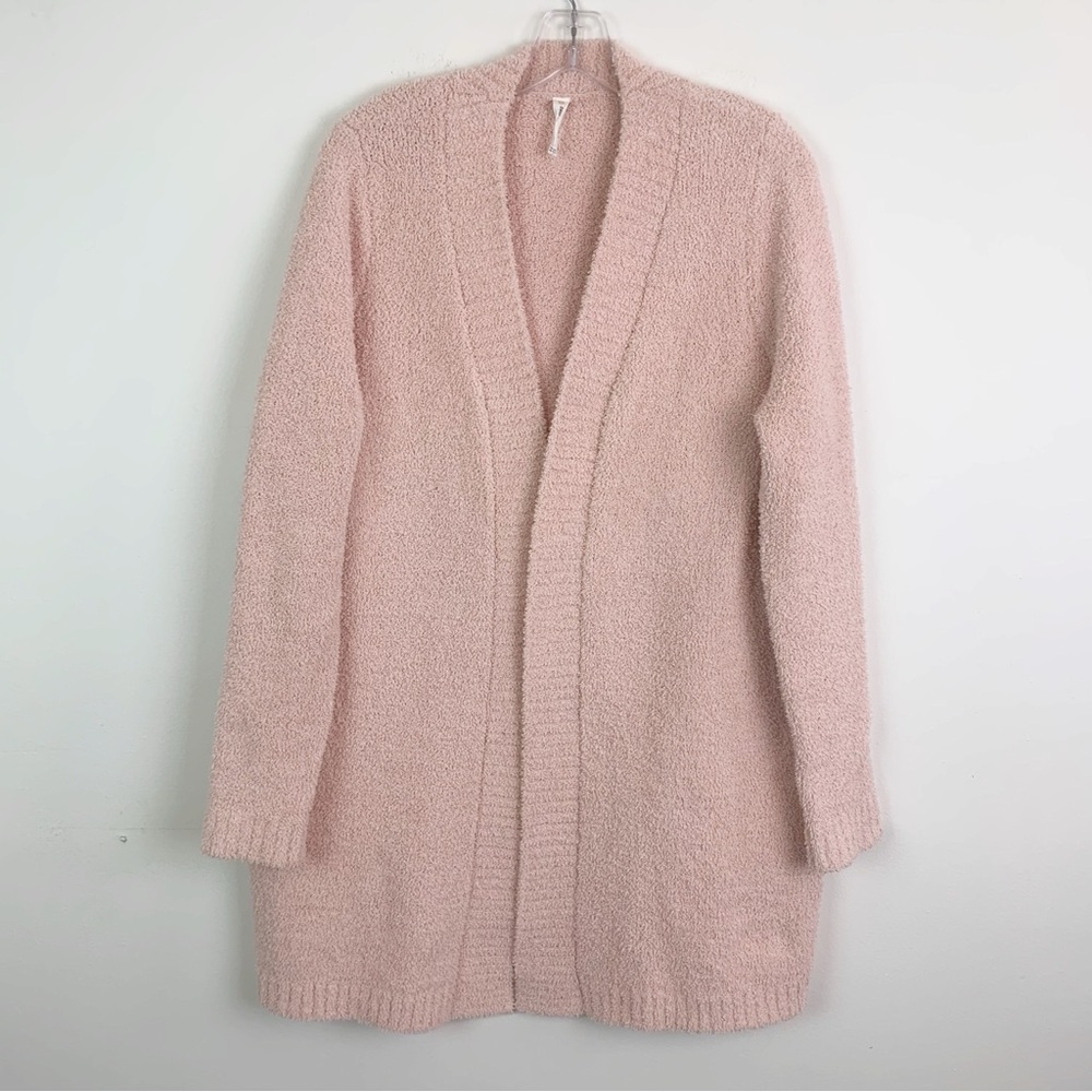 Anthropologie Daily Practice Fleece Cardigan in Pink Size M